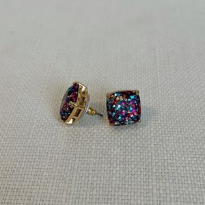 Kate Spade multi glitter stud earrings